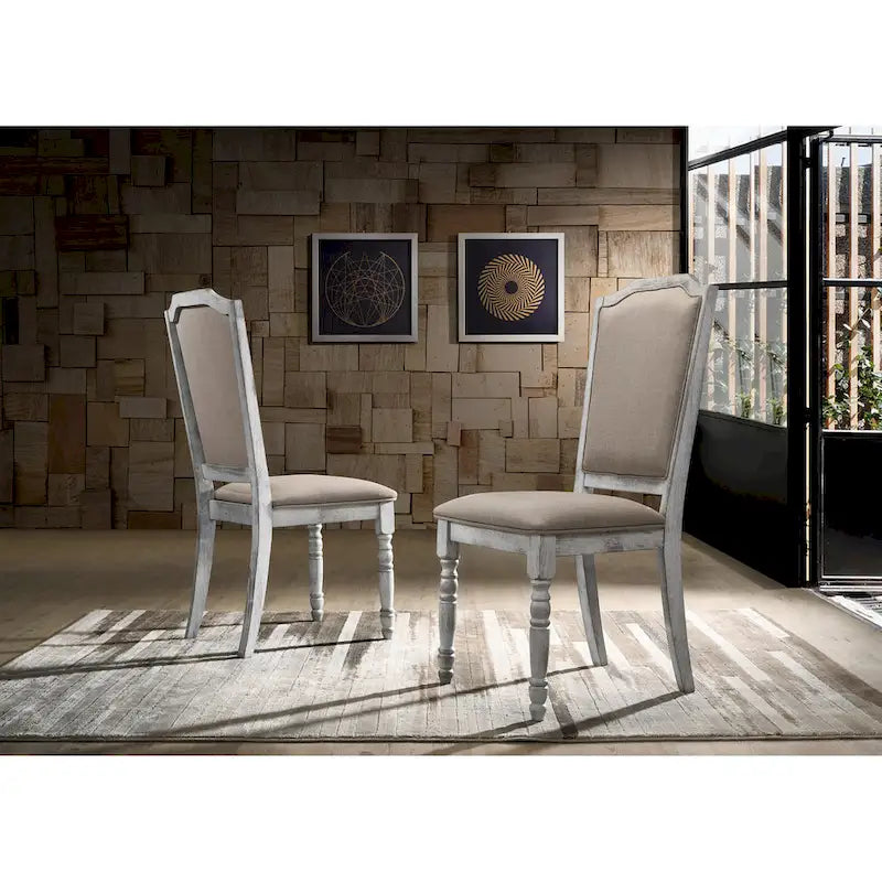 Ensemble de salle à manger vintage 5 pièces avec table ronde à piédestal & chaises