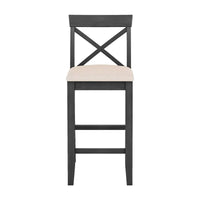Ensemble de salle à manger 3 pièces style ferme avec table rectangulaire et 2 chaises