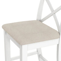 Ensemble de salle à manger 3 pièces style ferme avec table rectangulaire et 2 chaises