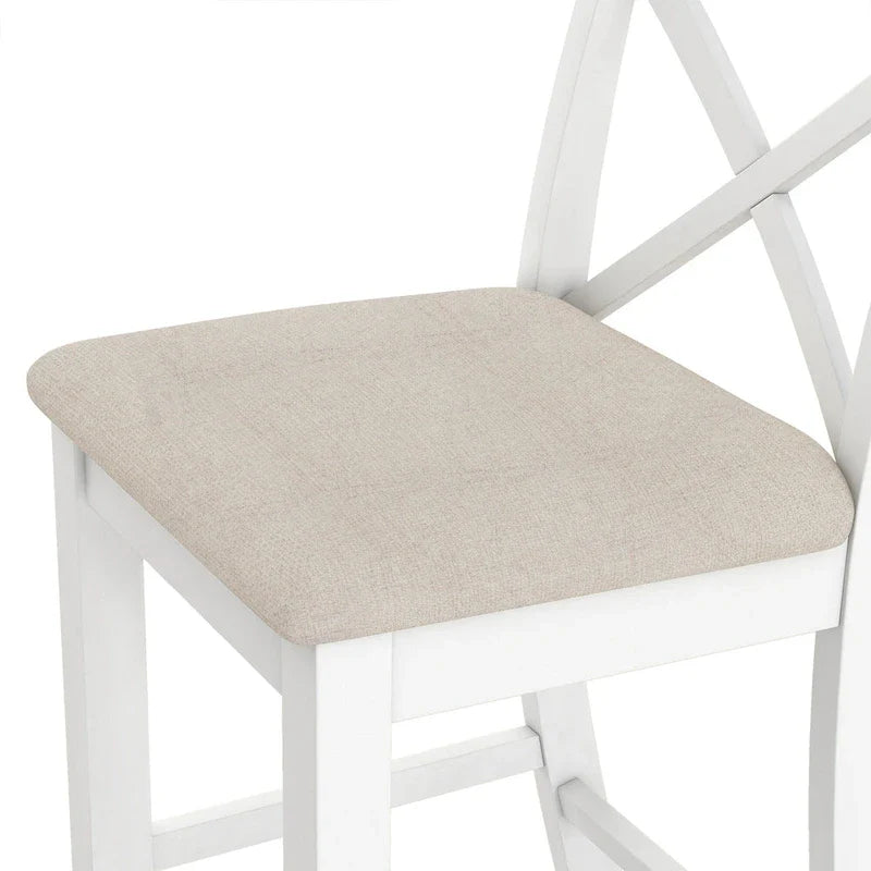 Ensemble de salle à manger 3 pièces style ferme avec table rectangulaire et 2 chaises