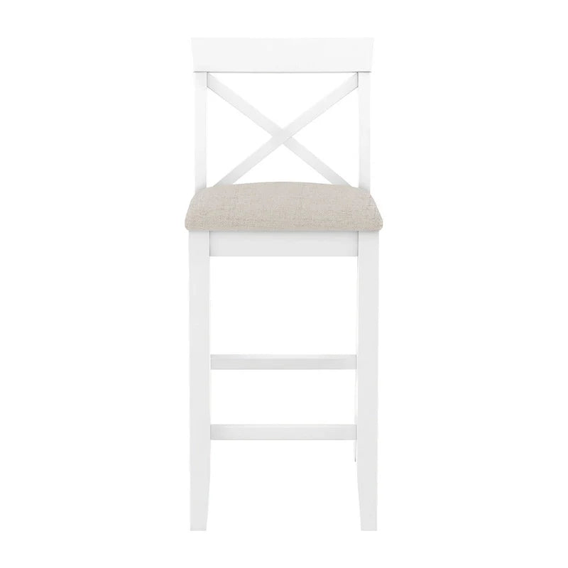 Ensemble de salle à manger 3 pièces style ferme avec table rectangulaire et 2 chaises