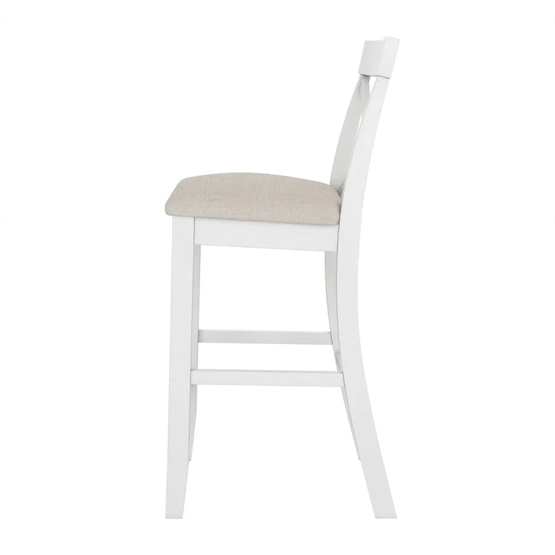 Ensemble de salle à manger 3 pièces style ferme avec table rectangulaire et 2 chaises