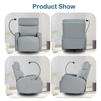 Fauteuil Inclinable Pivotant Électrique en PU avec Rotation 270°, Inclinaison Électrique 95-160° et Double Port USB - Capacité 330lb