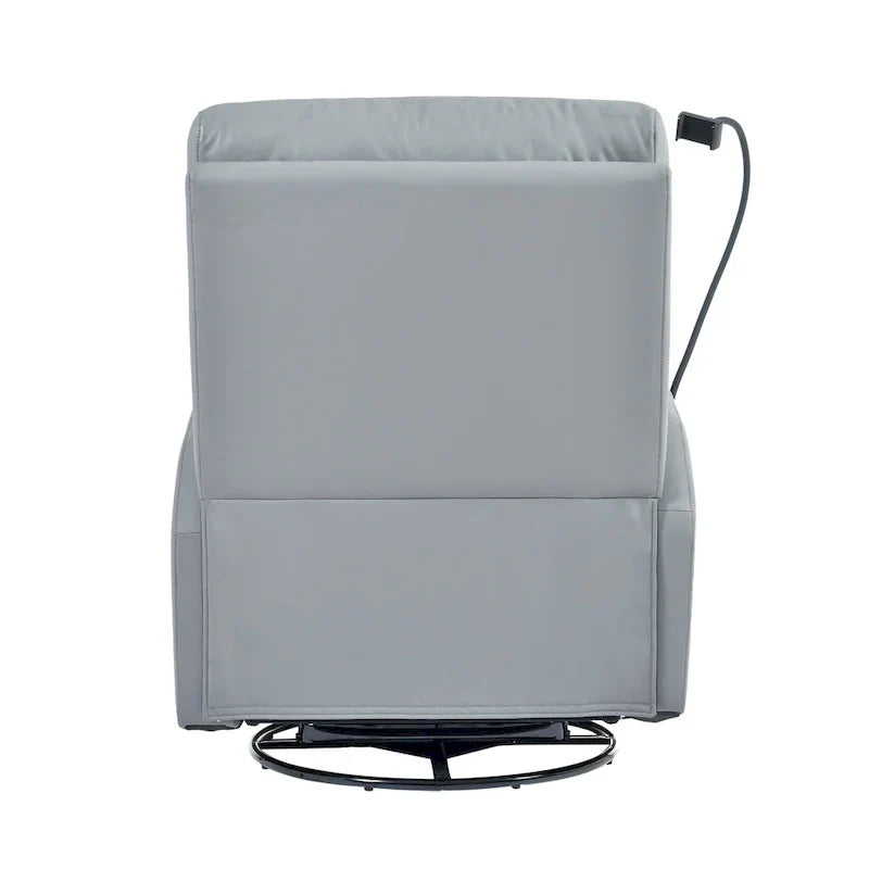 Fauteuil Inclinable Pivotant Électrique en PU avec Rotation 270°, Inclinaison Électrique 95-160° et Double Port USB - Capacité 330lb