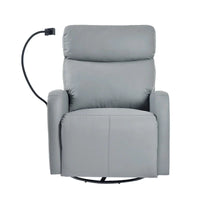 Fauteuil Inclinable Pivotant Électrique en PU avec Rotation 270°, Inclinaison Électrique 95-160° et Double Port USB - Capacité 330lb