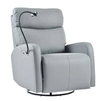 Fauteuil Inclinable Pivotant Électrique en PU avec Rotation 270°, Inclinaison Électrique 95-160° et Double Port USB - Capacité 330lb