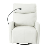 Fauteuil Inclinable Pivotant Électrique en PU avec Rotation 270°, Inclinaison Électrique 95-160° et Double Port USB - Capacité 330lb