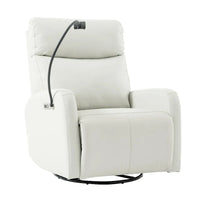 Fauteuil Inclinable Pivotant Électrique en PU avec Rotation 270°, Inclinaison Électrique 95-160° et Double Port USB - Capacité 330lb