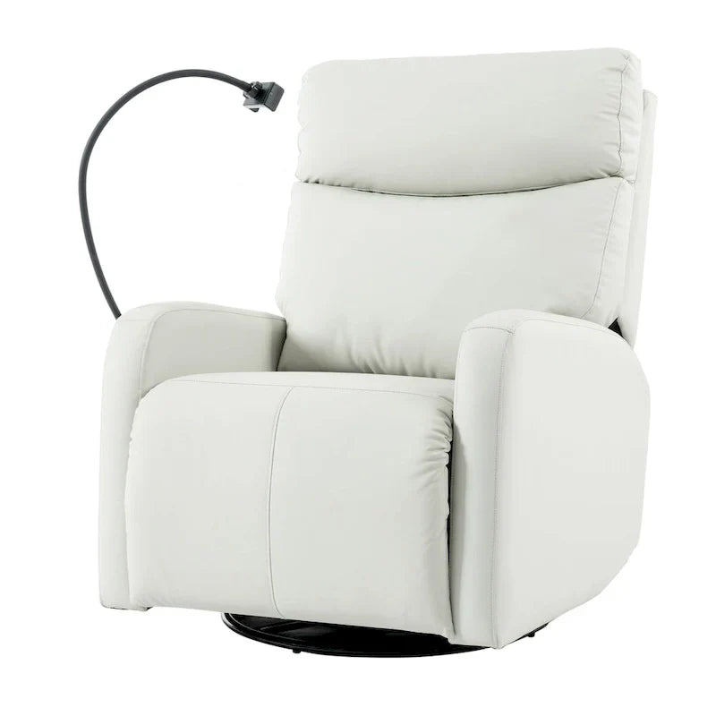 Fauteuil Inclinable Pivotant Électrique en PU avec Rotation 270°, Inclinaison Électrique 95-160° et Double Port USB - Capacité 330lb