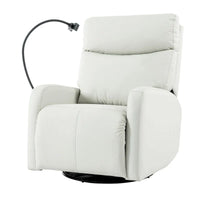 Fauteuil Inclinable Pivotant Électrique en PU avec Rotation 270°, Inclinaison Électrique 95-160° et Double Port USB - Capacité 330lb