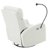 Fauteuil Inclinable Pivotant Électrique en PU avec Rotation 270°, Inclinaison Électrique 95-160° et Double Port USB - Capacité 330lb