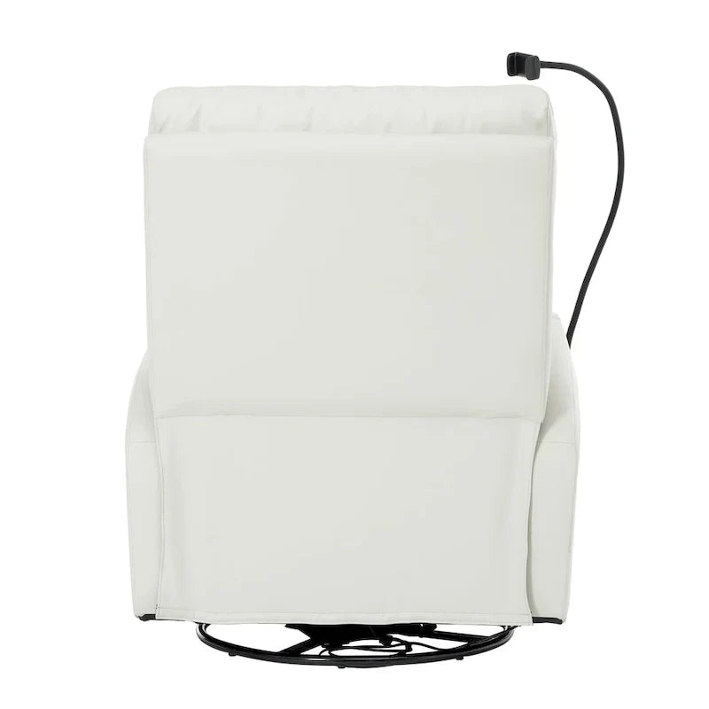Fauteuil Inclinable Pivotant Électrique en PU avec Rotation 270°, Inclinaison Électrique 95-160° et Double Port USB - Capacité 330lb