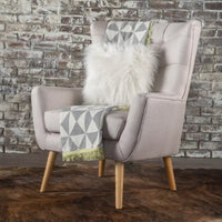 Chaise haute tapissée à dossier haut de 32,5 moderne avec capitonnage et pieds en bois d'hévéa