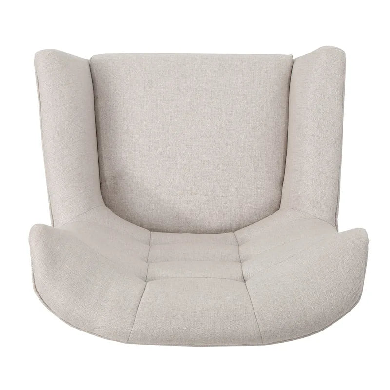 Chaise haute tapissée à dossier haut de 32,5 moderne avec capitonnage et pieds en bois d'hévéa