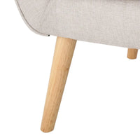 Chaise haute tapissée à dossier haut de 32,5 moderne avec capitonnage et pieds en bois d'hévéa