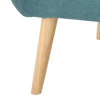 Chaise haute tapissée à dossier haut de 32,5 moderne avec capitonnage et pieds en bois d'hévéa