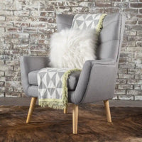 Chaise haute tapissée à dossier haut de 32,5 moderne avec capitonnage et pieds en bois d'hévéa