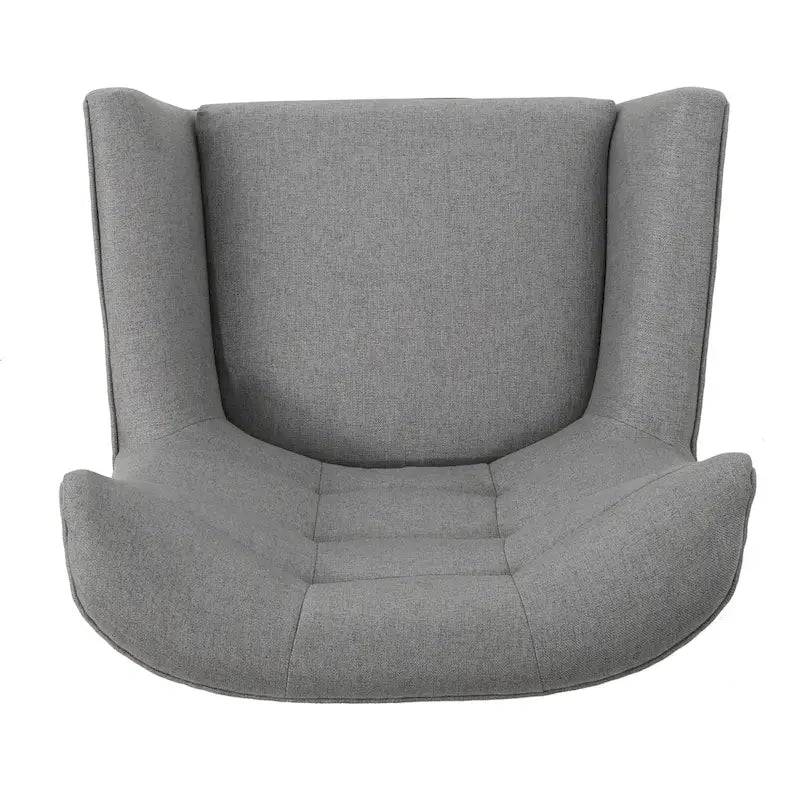Chaise haute tapissée à dossier haut de 32,5 moderne avec capitonnage et pieds en bois d'hévéa
