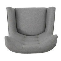 Chaise haute tapissée à dossier haut de 32,5 moderne avec capitonnage et pieds en bois d'hévéa