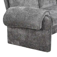 Canapé futon en chenille 94.1 en forme de L avec dossier réglable & méridienne réversible