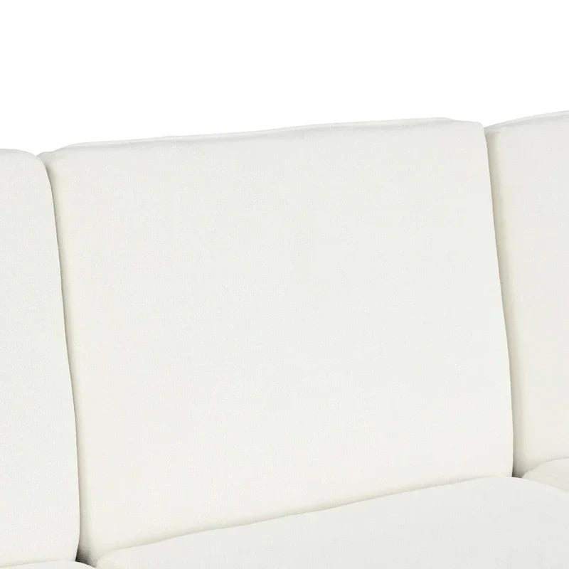 Canapé futon en chenille 94.1 en forme de L avec dossier réglable & méridienne réversible