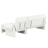 Canapé futon en chenille 94.1 en forme de L avec dossier réglable & méridienne réversible
