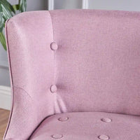 Fauteuil d'appoint moderne 28 pouces violet lavande avec capitonnage gaufré et clous de tapissier
