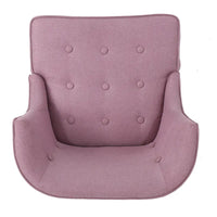 Fauteuil d'appoint moderne 28 pouces violet lavande avec capitonnage gaufré et clous de tapissier