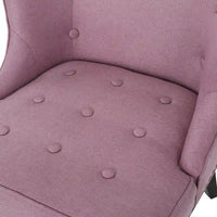 Fauteuil d'appoint moderne 28 pouces violet lavande avec capitonnage gaufré et clous de tapissier