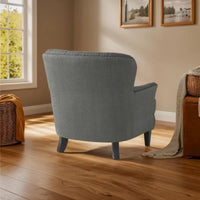Fauteuil club moderne en tissu de 82,5 cm avec ottoman et clous de tapissier pour salon