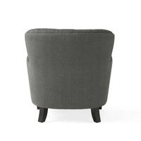 Fauteuil club moderne en tissu de 82,5 cm avec ottoman et clous de tapissier pour salon