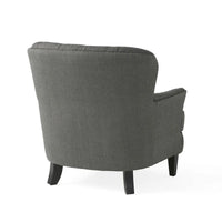 Fauteuil club moderne en tissu de 82,5 cm avec ottoman et clous de tapissier pour salon