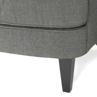 Fauteuil club moderne en tissu de 82,5 cm avec ottoman et clous de tapissier pour salon