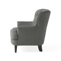 Fauteuil club moderne en tissu de 82,5 cm avec ottoman et clous de tapissier pour salon