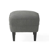 Fauteuil club moderne en tissu de 82,5 cm avec ottoman et clous de tapissier pour salon
