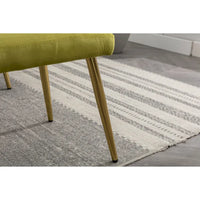 Fauteuil d'appoint capitonné vert olive 32.28 avec ottoman
