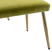 Fauteuil d'appoint capitonné vert olive 32.28 avec ottoman