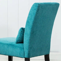 Fauteuil d'appoint dossier haut en polyester bleu sarcelle 31,75 po