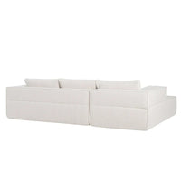 Canapé sectionnel modulable en bouclette 112 avec table d'appoint offerte, assise large et sans assemblage requis