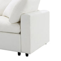 Canapé-lit sectionnel nuage beige 130 en chenille en forme de U, conception modulable 6 pièces