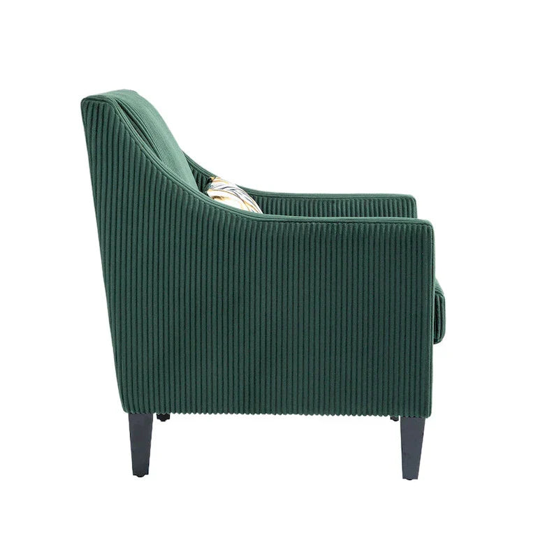 Fauteuil rembourré Emerald 26.77 avec accoudoirs incurvés