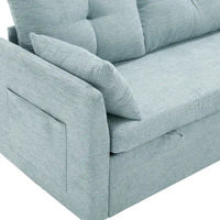 Canapé sectionnel d'angle 3 places vert 81,1 pouces avec méridienne réversible, sièges de rangement, cadre en bois massif durable
