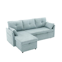 81,1 Canapé d'angle 3 places avec méridienne réversible, sièges de rangement et design polyvalent