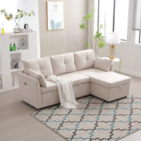81,1 Canapé d'angle 3 places avec méridienne réversible, sièges de rangement et design polyvalent