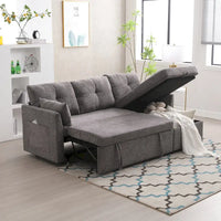 81,1 Canapé d'angle 3 places avec méridienne réversible, sièges de rangement et design polyvalent