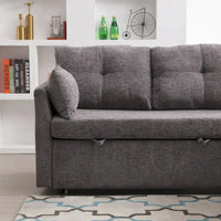 81,1 Canapé d'angle 3 places avec méridienne réversible, sièges de rangement et design polyvalent