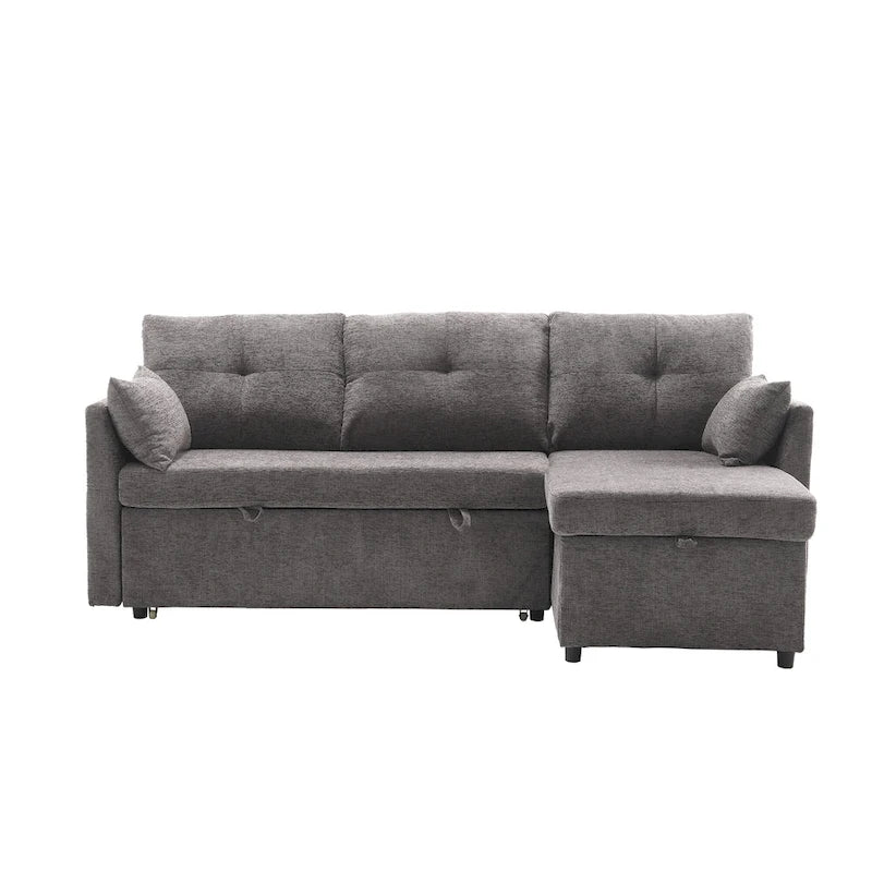 81,1 Canapé d'angle 3 places avec méridienne réversible, sièges de rangement et design polyvalent