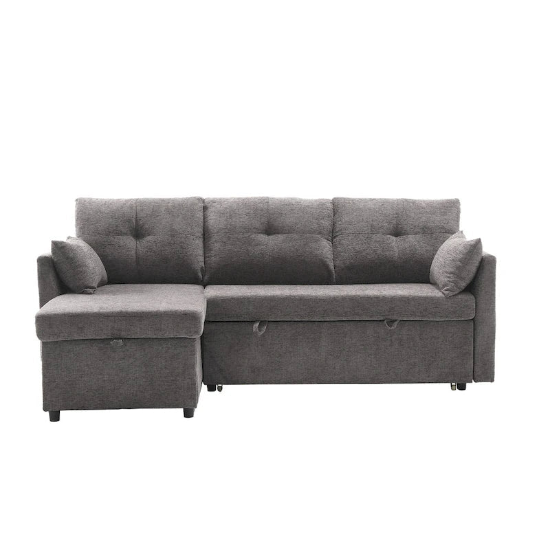81,1 Canapé d'angle 3 places avec méridienne réversible, sièges de rangement et design polyvalent