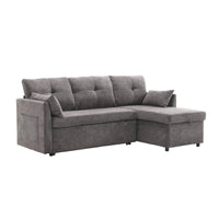 81,1 Canapé d'angle 3 places avec méridienne réversible, sièges de rangement et design polyvalent