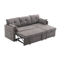 81,1 Canapé d'angle 3 places avec méridienne réversible, sièges de rangement et design polyvalent